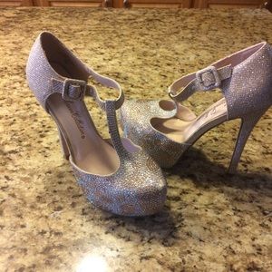 Beautiful shiny high heels.